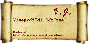Visegrádi József névjegykártya